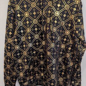 Fancy lightweight hoodie black and gold